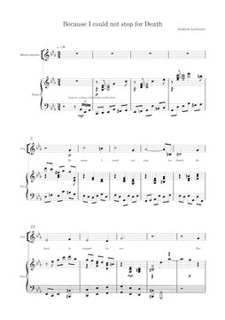 Because I could not stop for Death - score excerpt