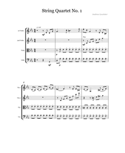 String Quartet No. 1 score excerpt